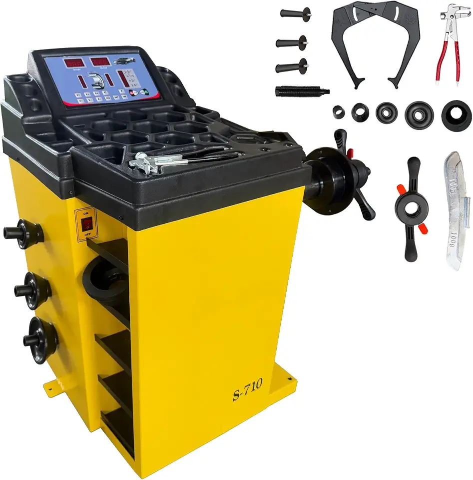 Wheel Balancer Machine, 10-24" Rim, Manual Input, Dynamic/Static/ALU/Motorcycle Modes, 0.25KW Pure Copper Motor, 110V for - B0FXGFQ2Y9