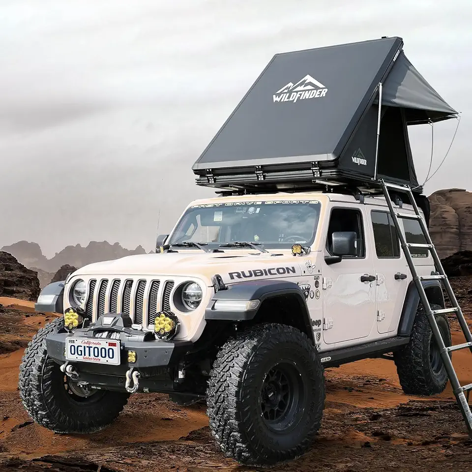 WildFinder Rooftop Tent, Hard Shell Roof Top Tent for Jeep SUV Truck Van - B0DX1KHW97